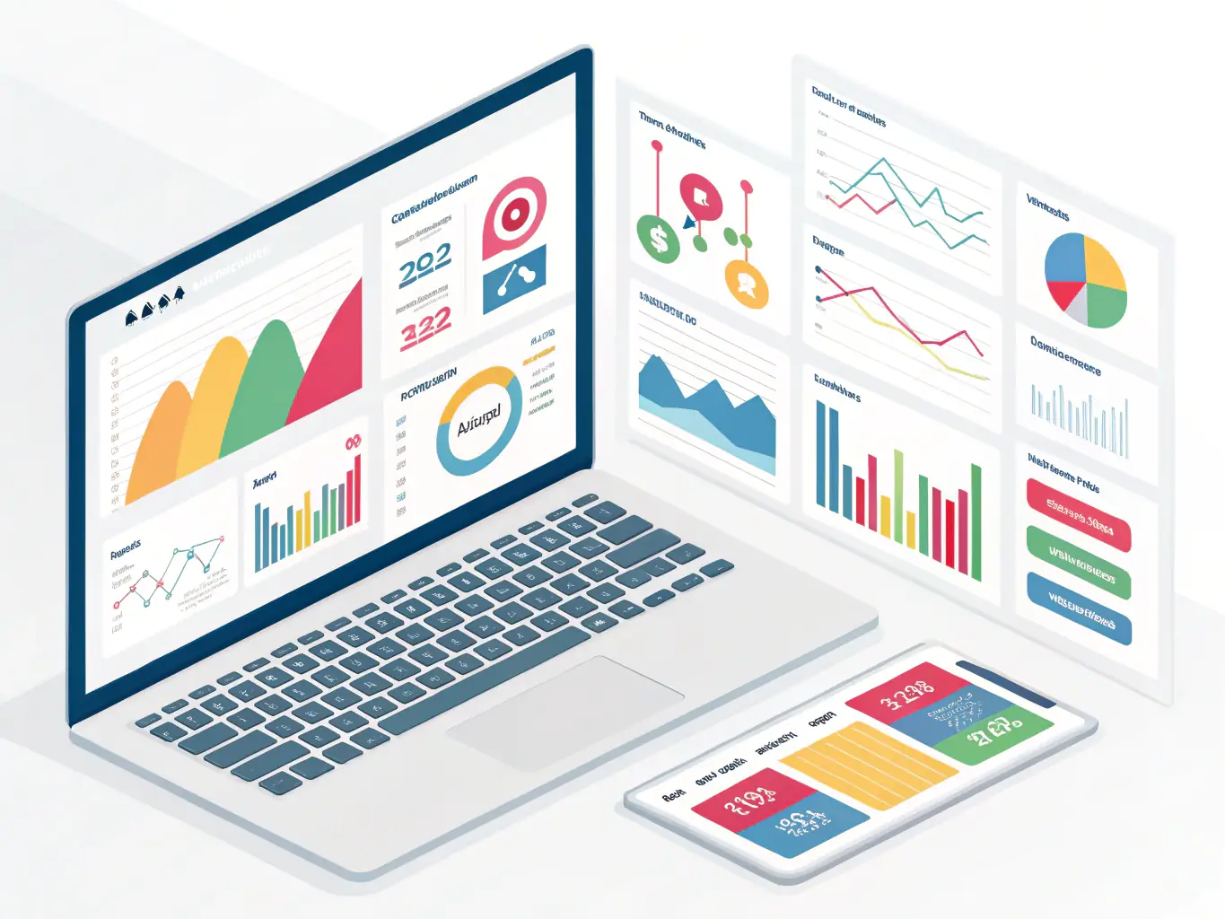 An image showcasing a data analytics dashboard with charts and graphs illustrating market trends and growth opportunities in the LATAM region. The image should convey data-driven insights and strategic decision-making.